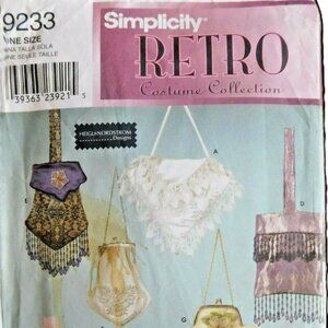 Simplicity sewing purse bag pattern wedding Theater costumes Victorian Boho bags